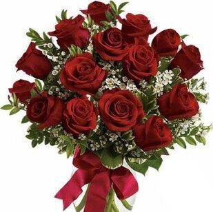 15 red roses with greenery | Flower Delivery Dimitrovgrad